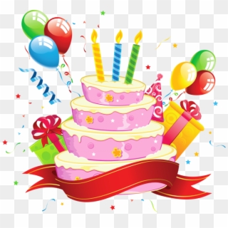 Desenho De Bolo De Aniversário Png - Transparent Background Birthday Cake Clip Art, Png Download