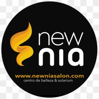 Newnia Logotipo Color Negro Circulo Transparente - Graphic Design, HD Png Download