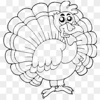Turkey Happy Thanksgiving Coloring For Kids Thanksgiving - Cartoon, HD Png Download