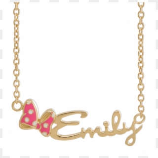 Disney Personalized Minnie Mouse Name Necklace - Necklace, HD Png Download