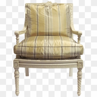 Louis Xvi Style Square Back Arm Chair Front View - Club Chair, HD Png Download