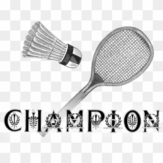 1401 Badminton Championsign Victorian Era Free Vintage - Badminton, HD Png Download