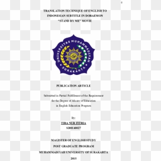 Pdf - Muhammadiyah University Of Surakarta, HD Png Download