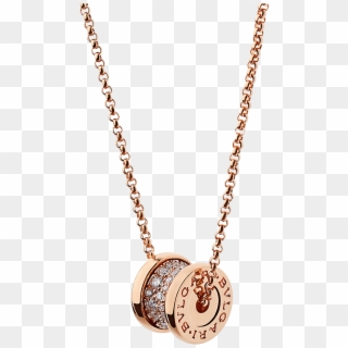 Zero1 Rose Gold Necklace With Pavé Diamonds - Collar Bulgari, HD Png Download
