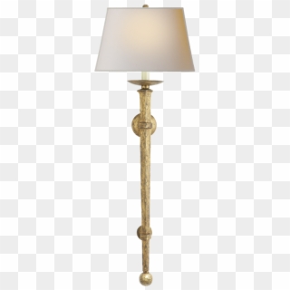 Visual Comfort Long Iron Torch In Gilded Iron With - Lampshade, HD Png Download
