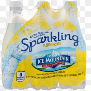 Ice Mountain® Sparkling Lemon Natural Spring Water - Ice Mountain, HD Png Download