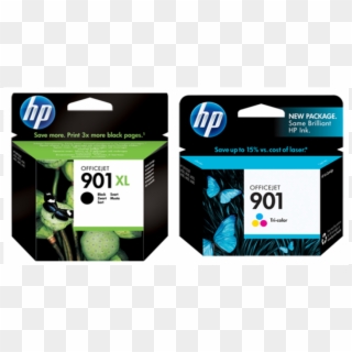 1 X Hp 901 Tri-colour & Hp 901xl Black {combo Pack} - Hp 901 Colour Ink Cartridge, HD Png Download