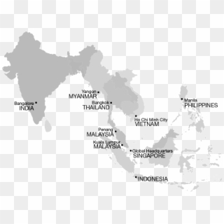 Asia Map - Countries Surround The Philippines, HD Png Download
