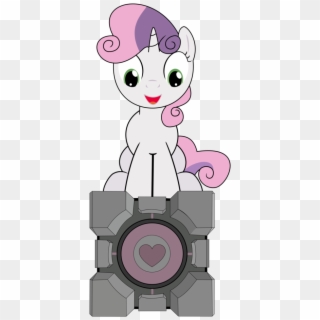 Sapphire-beauty0, Companion Cube, Crossover, Portal - Cartoon, HD Png Download