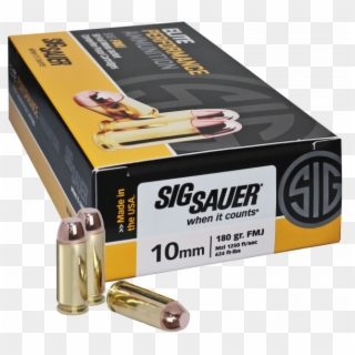 Sig Sauer E10mb1-50 Full Metal Jacket 10mm 180 Gr Fmj - Sig 357 Sig Ammo, HD Png Download