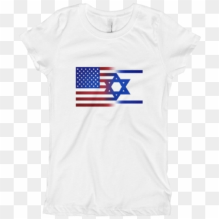 American/israeli Flag Girl's The Princess Tee With - Flag Of The United States, HD Png Download