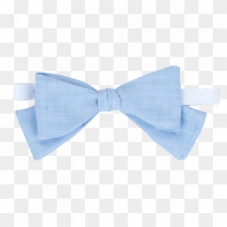 Blue Bow-tie In Mixed Linen - Hair Tie, HD Png Download