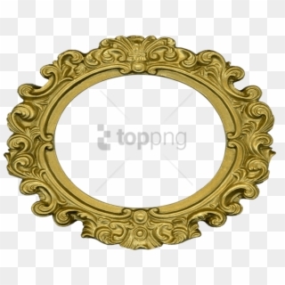 Free Png Gold Oval Frame Png Png Image With Transparent - Round Shape Frame Png, Png Download