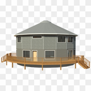 Prefabricated Circular Deltec Home - Roof, HD Png Download