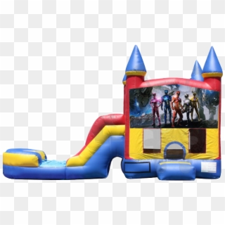 Combo Castle Slide Power Rangers $130 - Inflatable, HD Png Download