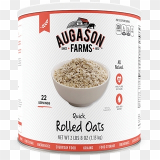 Augason Farms® Quick Rolled Oats Can - Barley, HD Png Download