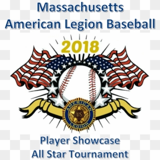 2018 Showcase And All Star Tournament - Baseball And American Flags, HD Png Download