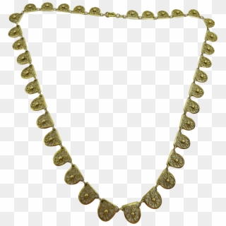 Vintage Elegant French 18 Karat Gold Filigree Necklace - Necklace, HD Png Download