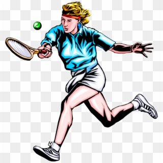 More In Same Style Group - Woman Playing Tennis Clipart, HD Png Download