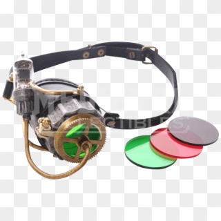 Steampunk Single Eye Led Light Goggles - Goggles, HD Png Download