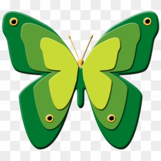 Green Butterflies Clipart Green Cartoon Butterfly - Cartoon Clipart Images Butterfly, HD Png Download