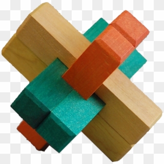 Kumiki Puzzle - 6 Piece - Lumber, HD Png Download