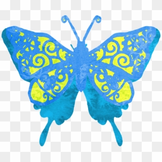 Blue Free Image On Pixabay Green Cute - Butterfly Designs Transparent Background, HD Png Download