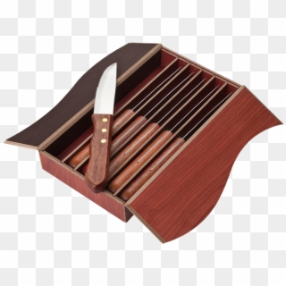6 Piece Wood Handled Steak Knife Set - Steak Knife, HD Png Download