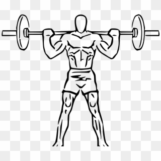 Wide Stance Squat With Barbell - Stick Figure Back Squat, HD Png Download