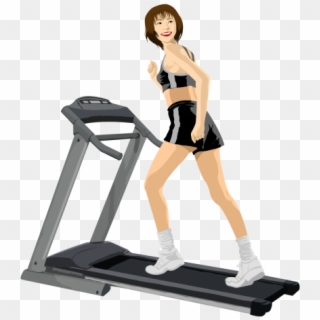 Girl Runs On Treadmill - Fitness Equipment, HD Png Download