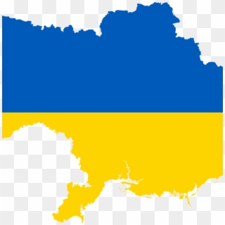 Flag Map Of Ukraine Without Crimea - Map Of Ukraine Without Crimea, HD Png Download