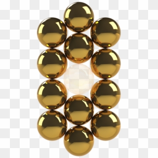 14 Golden Balls 2 Only Partly Present In 3d - Gemstone, HD Png Download