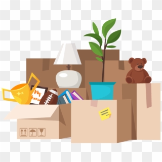 Moving Boxes Tips - House Things In Cartoon, HD Png Download