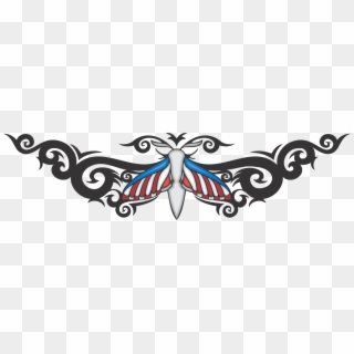 Home > Printed Decals > Tribal Butterfly Tattoo > Tribal, HD Png Download