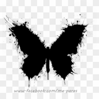 Abstract Black Butterfly Tattoo - All Black Butterfly Tattoos, HD Png Download
