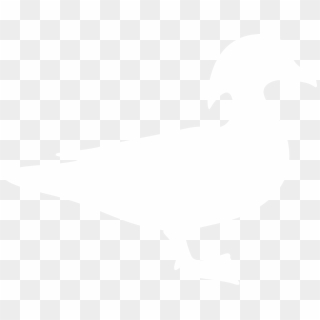Duck Silhouette White, HD Png Download