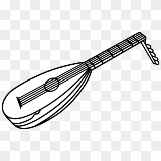 26 - Lute Clipart Black And White, HD Png Download