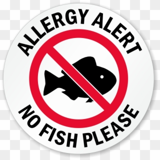 Allergy Alert No Fish Please Door Decal - Not Enter Sign Printable, HD Png Download