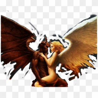 #freestickers@amzgirl501 #angel #devil #wings - Angel And Devil Love, HD Png Download