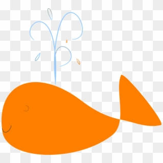Happy Splash Free Vector Graphic On Pixabay - Orange Whale, HD Png Download