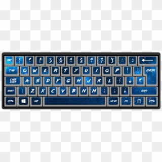 Night By Pyro 62-key Iso Custom Mechanical Keyboard - Computer Keyboard, HD Png Download