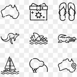 Svg Transparent Library Australia Drawing Icon - Australia Icons Png, Png Download