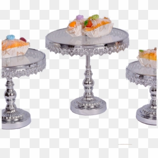 Silver Cake Stands - Cupcake, HD Png Download