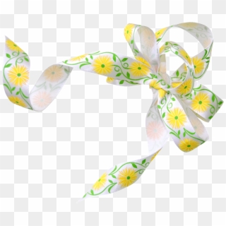 Small Yellow Flower Ribbon Png Transparent, Png Download