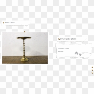 Brass Cake Stand - Lamp, HD Png Download