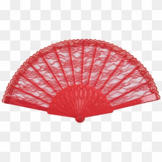 Red Lace Fan Accessory - Hand Fan, HD Png Download