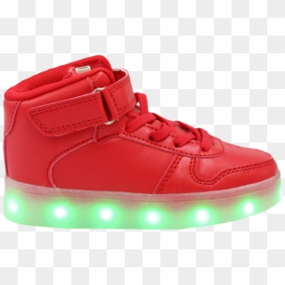 Galaxy Led Shoes Light Up Usb Charging High Top Lace - Light Up Shoes Red, HD Png Download