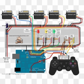 Ps2 Controller - Arduino Ps2 Joystick Servo, HD Png Download