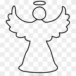 Christmas Angel Coloring Page - Line Art, HD Png Download