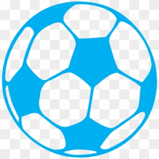Blue Clip Art - Football In Black And White, HD Png Download